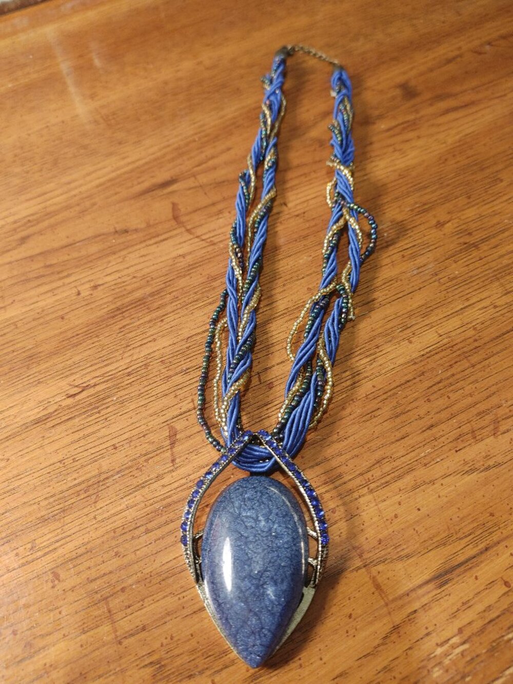 Blue Stone Pendant Necklace